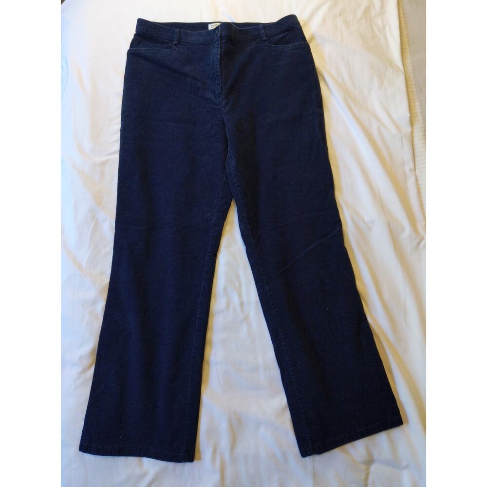 Orvis Corduroy Bootcut Pants Navy Blue Mid Rise Women's Size 12 Prep Outdoor